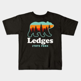 Ledges State Park Iowa Camping Hiking Trails Bear Kids T-Shirt
